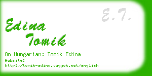 edina tomik business card